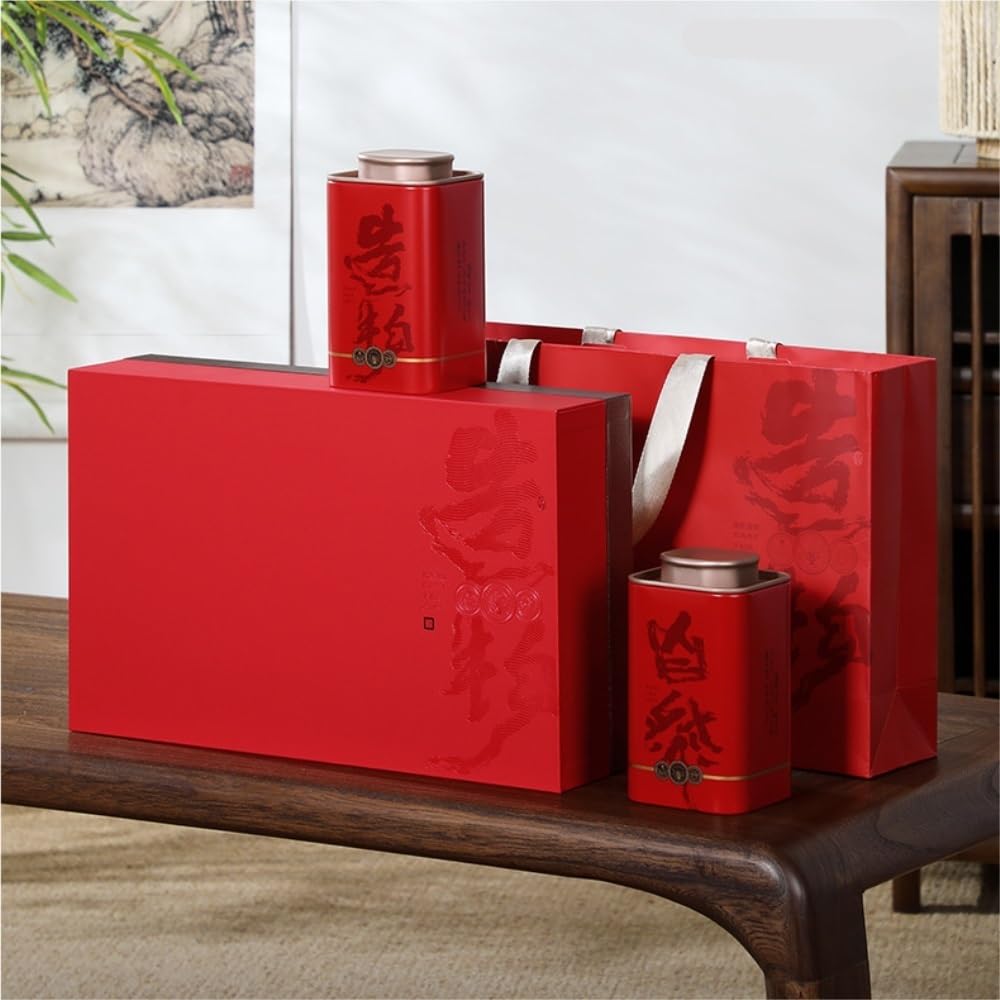 Tarro De Azúcar Contenedor de Almacenamiento de té a Granel, Tarro de Cocina, Lata sellada, Juego de té Retro, Caja de Regalo de Doble Lata, Caja vacía Bote De Té(A)