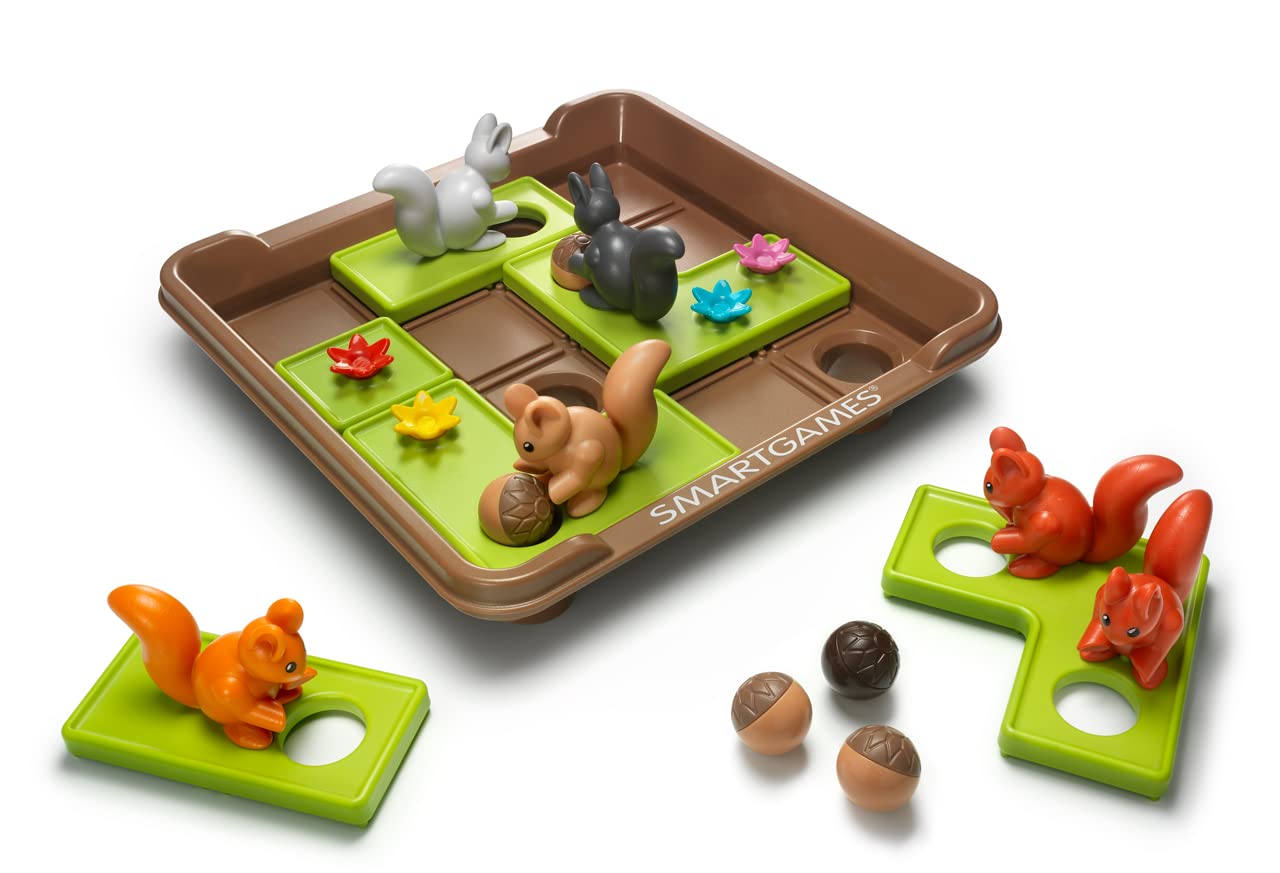Squirrels Go Nuts XXL, Extra Large Puzzle Game with 100 Challenges, 6+ Years