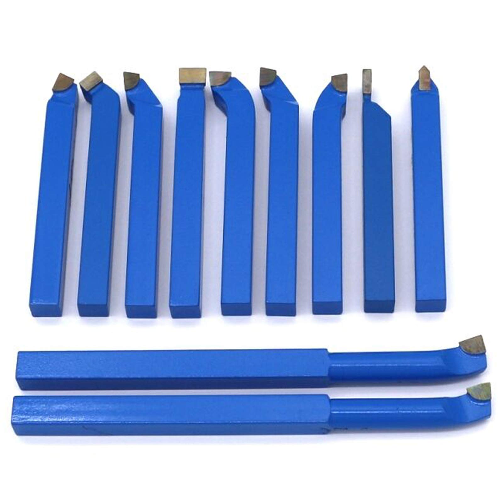 Herramienta de Corte de Fresado de Torno, Herramienta de Corte con Punta de Punta de Carburo Azul, Cincel de Torno de Metal, Herramienta de Torneado de Fresado, 11 Uds./a/8Mm