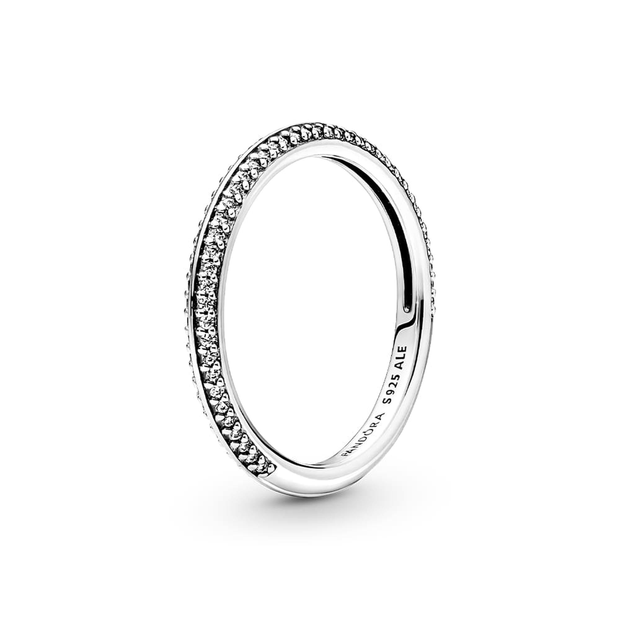 PANDORA ME Sterling Silver Pavé Ring, Size 52, No Box