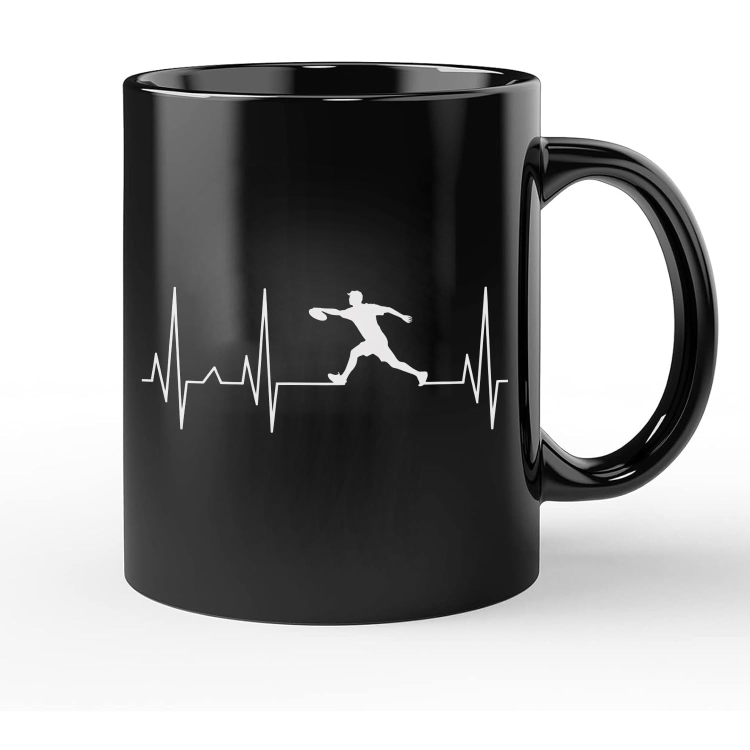 Nazenpod Ultimate Frisbee - Best Ultimate Frisbee Heartbeat Coffee Mug, Mug 11oz - 15oz