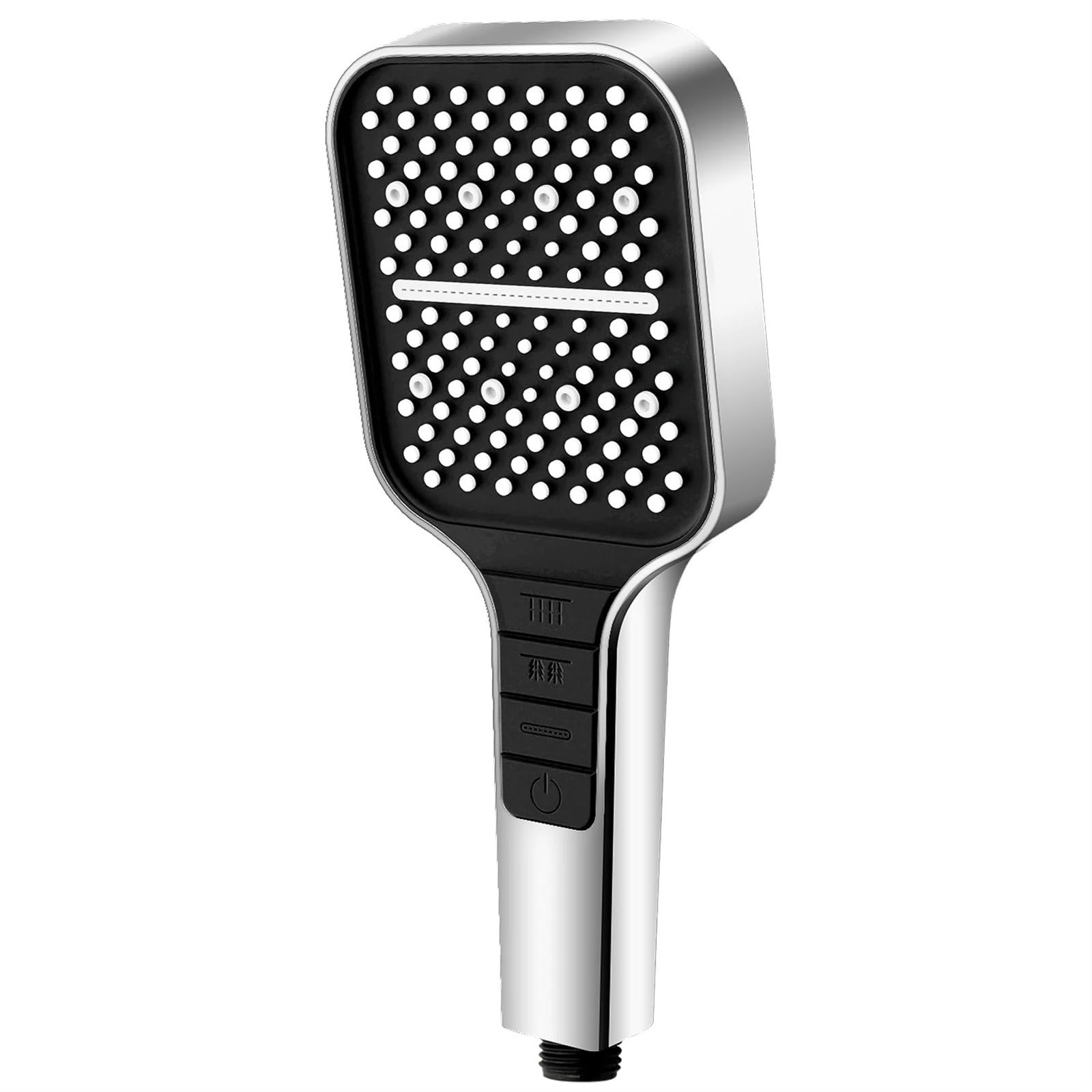 Naqzrxpml Sliver Large 7 Modes Adjustable High Pressure Water Saving Handheld Shower Head Black Silver(Sliver)
