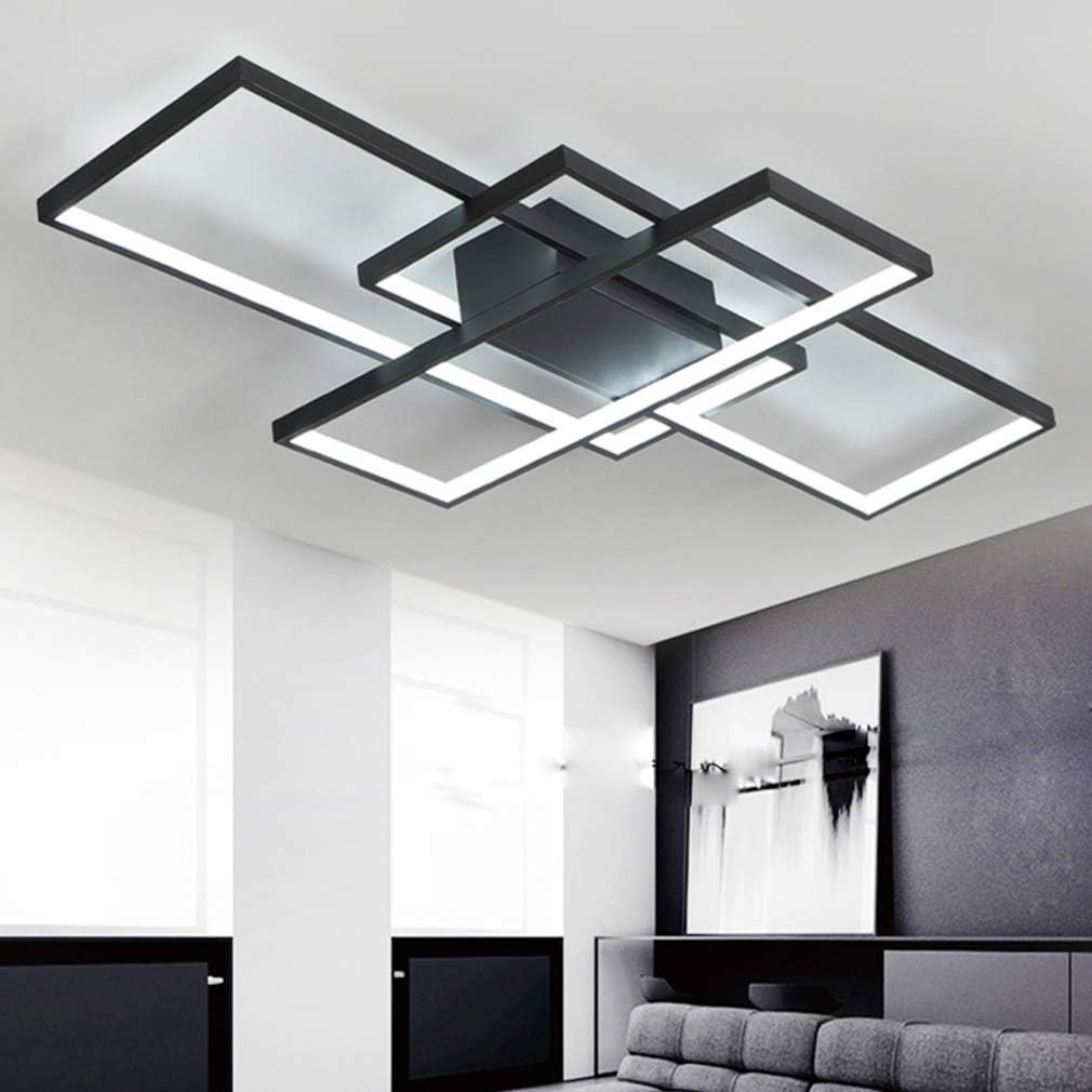 Living Room LED Light Fixtures Ceiling Flush Mount Dimmable With Remote