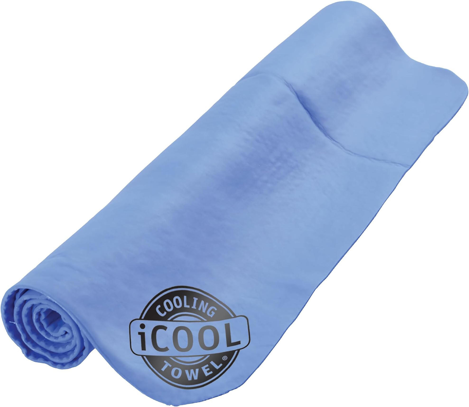 Cordova Coldsnap 33 1/2" X 13" Blue Cooling Towel - Webstaurant Store