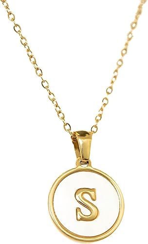 Collares con iniciales de joyería para mujer, collar con iniciales, cadena de oro de acero inoxidable, collar con colgante A-Z, joyería para niñas