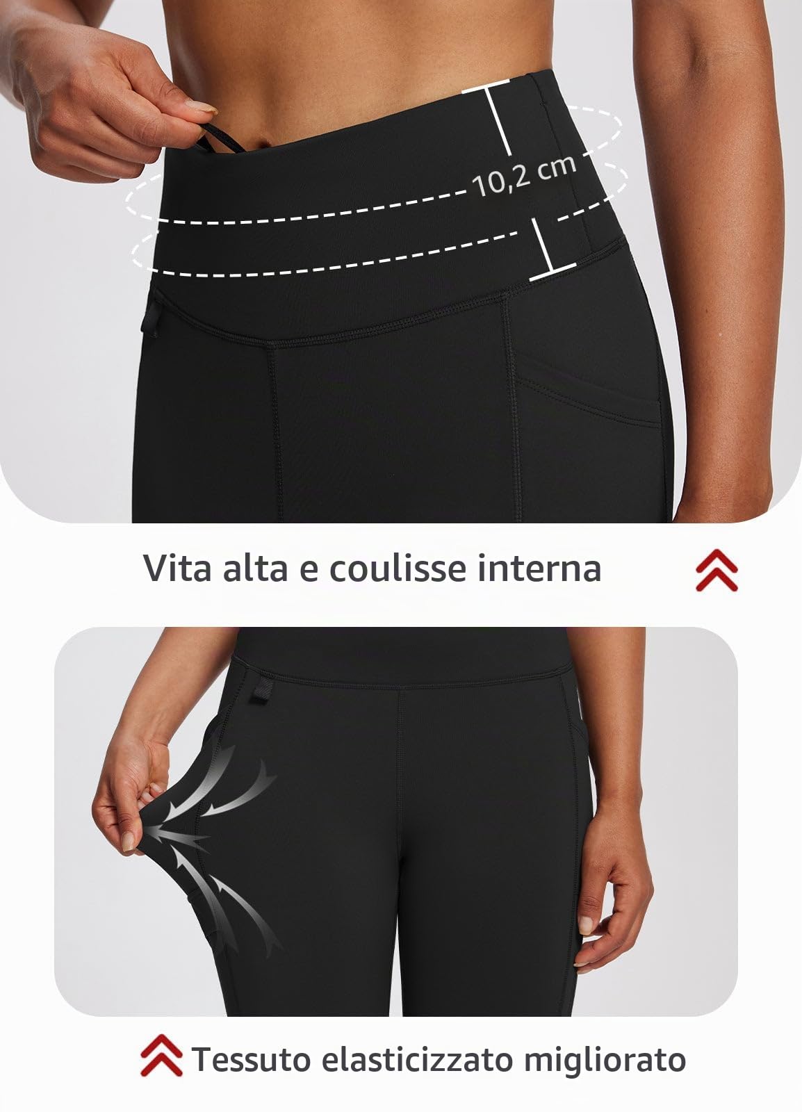baleaf Leggins Sportivi Donna Foderati in Pile, Impermeabili