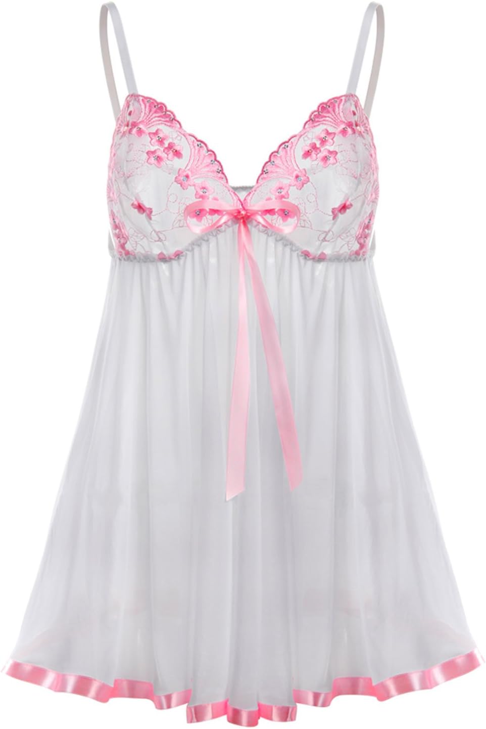 Women Lingerie Lace Babydoll Strap Chemise Sexy Nightgown Plus Size Sleepwear