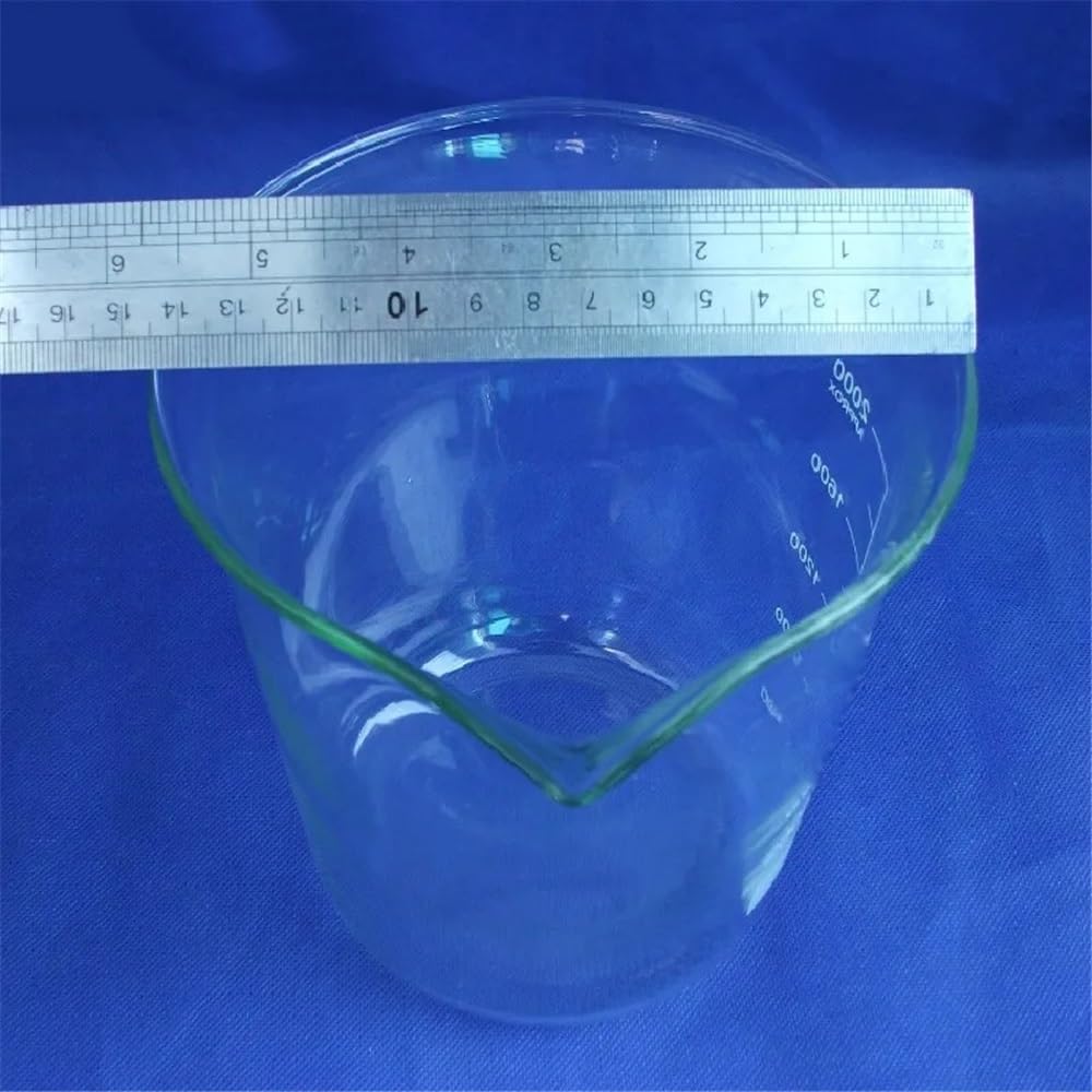 Laborglaswaren Becherglas 2000ml Laborbecher 2000ml niedrige Form mit Teilung und Ausguss 3,3