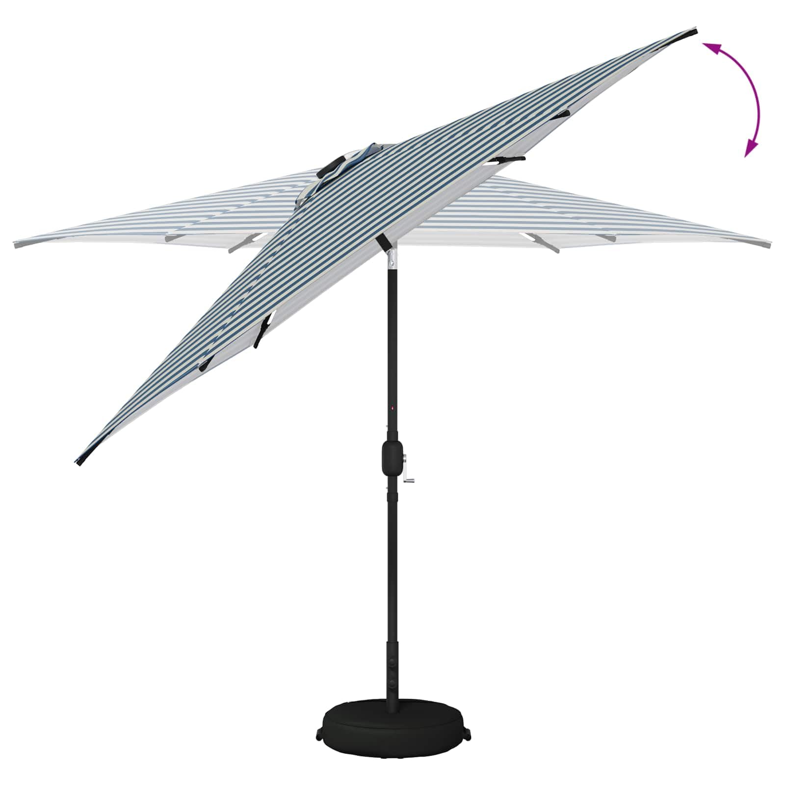 SYDE Osłona przeciwsłoneczna z diodami LED i podstawą 300 x 300 cm