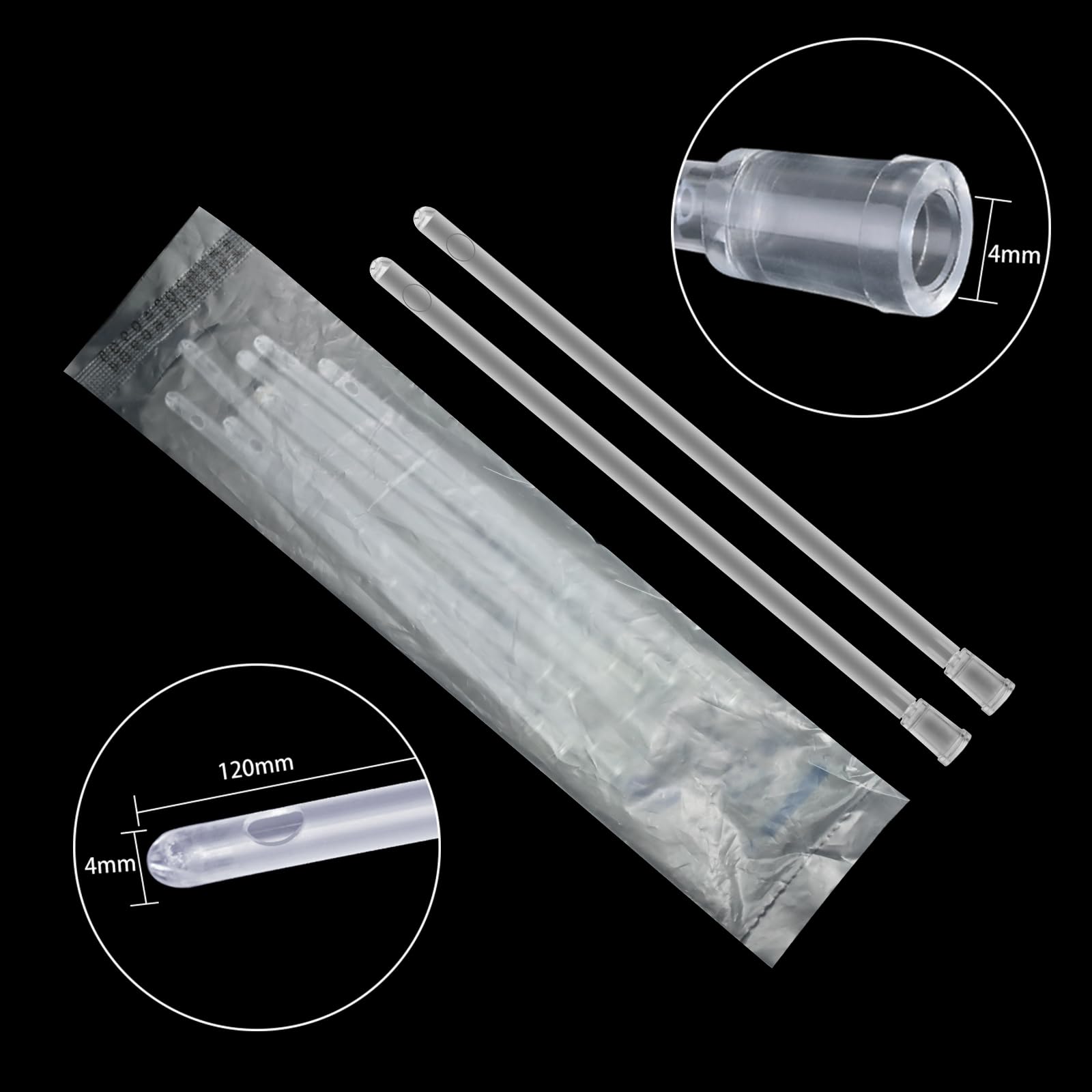 20ml Luer Lock Syringe with Cap and Soft Plastic Tube, Pack of 30 — Amazon image 3