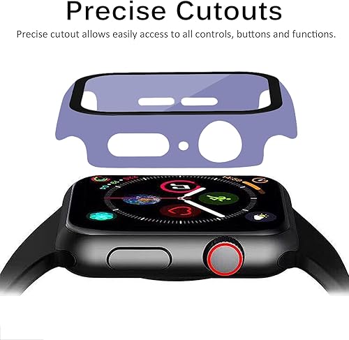 Miniatura 5 de Miimall Funda compatible con Apple Watch de 1.732 pulgadas con protector de pantalla antiarañazos, a prueba de golpes, cubierta dura mate y película