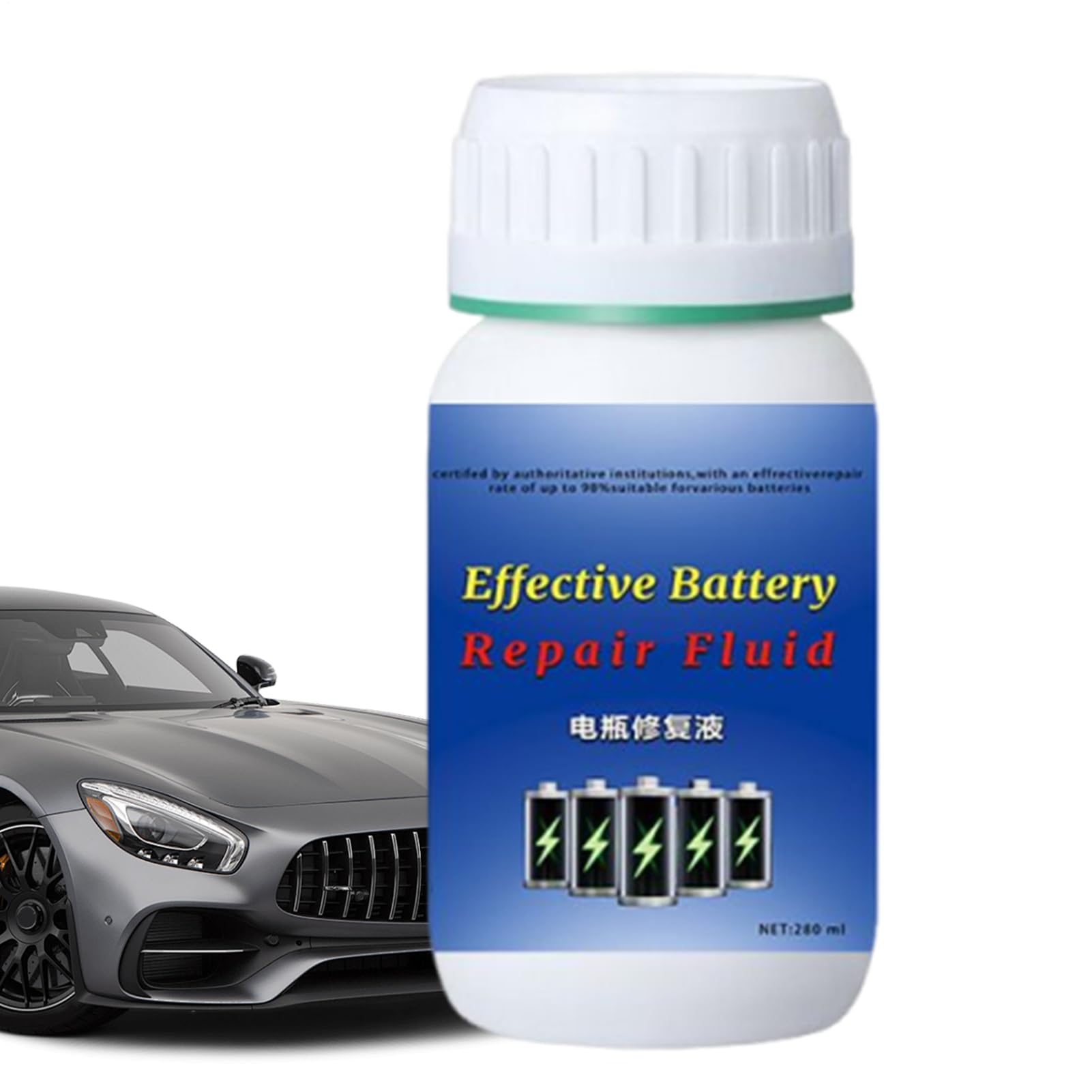 Battery Restore - Solución Reparación Baterías 280ml | Aditivo Eficaz para Mantenimiento De Carros De Golf Camiones Autocaravanas Barcos Vehículos