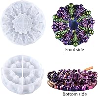 Vista 3 de Moldes de calavera para cenicero de resina, moldes de silicona de calavera de Halloween, moldes de silicona para resina epoxi, molde de caja