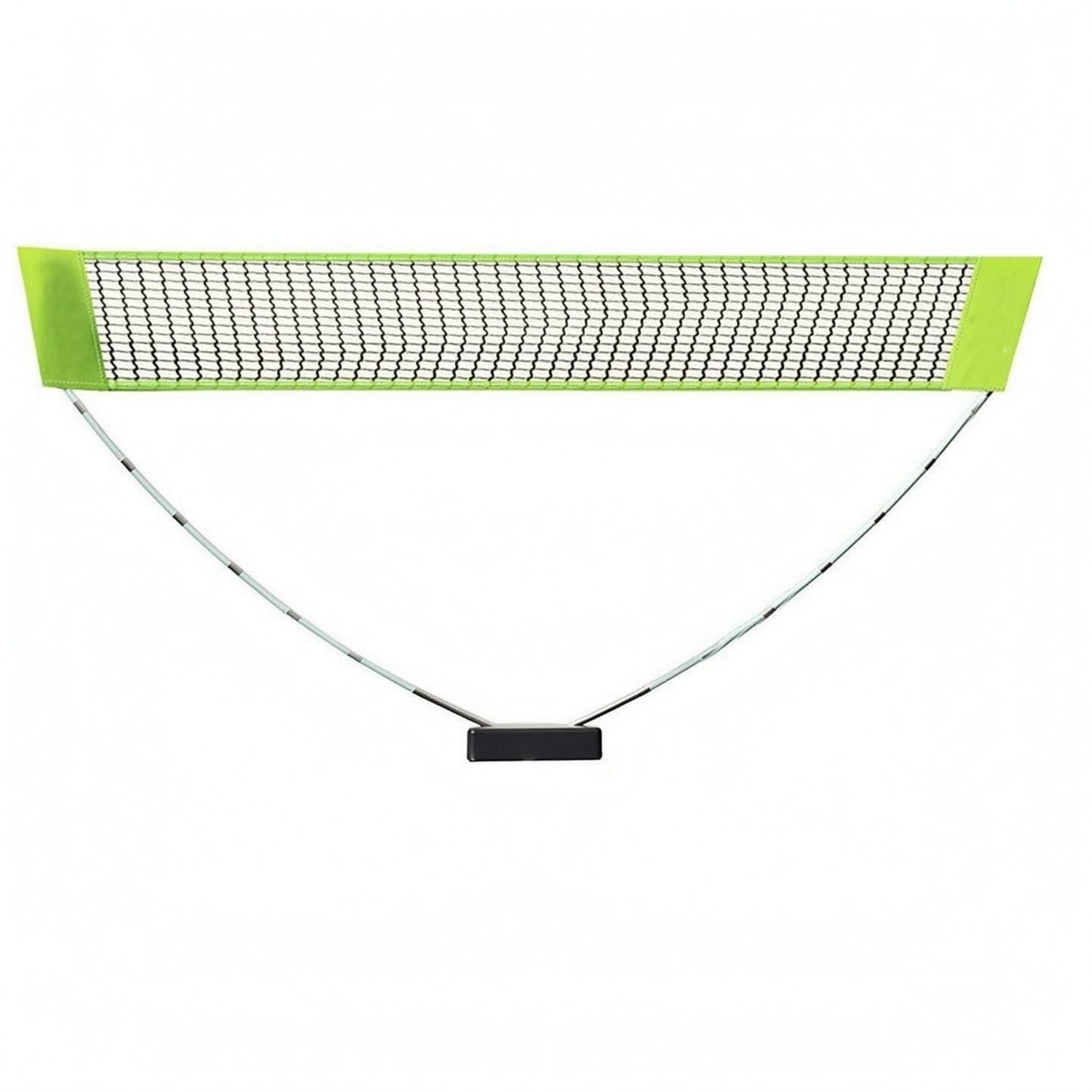 indoor-outdoor badminton net stand metal poles portable | badminton net set storage bag sports gear quick setup, green storage bags