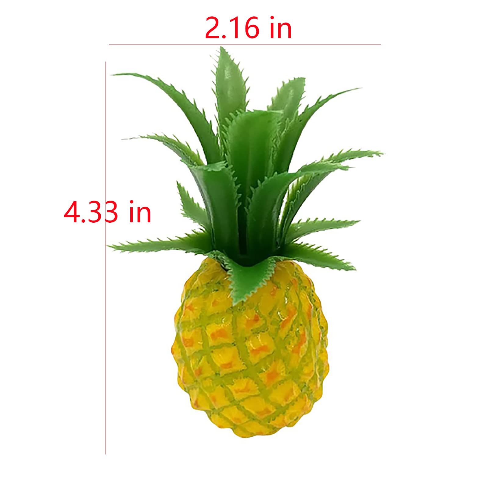 Emivery 3Pcs Artificial Pineapple Mini Fake Pineapple Fruit Ornament Realistic Plastic Simulation Pineapple Home Decoration Display Photography Prop for Kitchen Cabinet Table Party