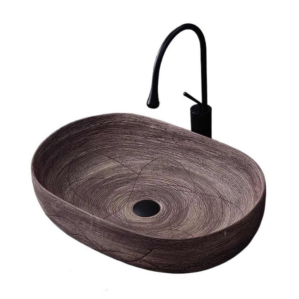 Hpthly B Athroom Sink Outdoor Sink Home Retro Art Above Counter Asin Wash Asin Single Asin Athroom Wash Asin Ceramic Asin Vessel Sinks (B)