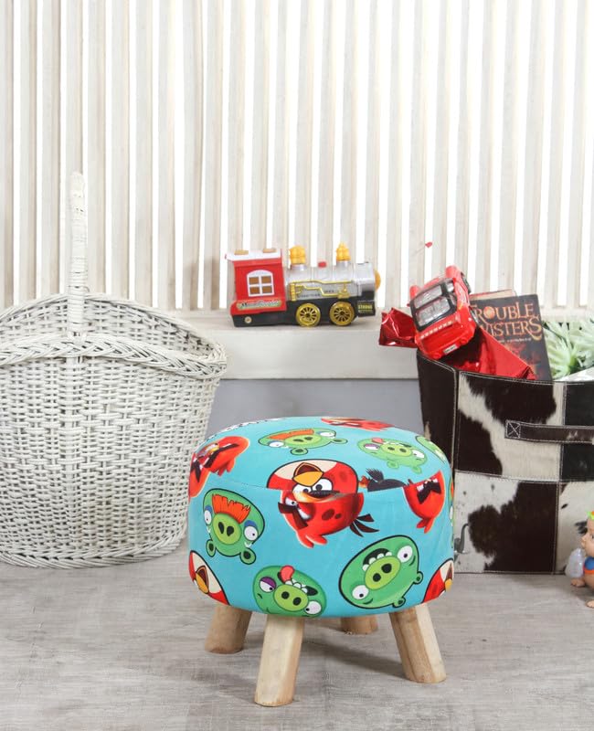 Rugsxerry Furniture Ottoman Kids pouffe Stool for Small Baby Chair Study Stool for Kids Playing Products for Little Baby Dining Chair stools for Feeding Kids Cartoon Chair,14x14x11 Inch, Single Stool-image-9