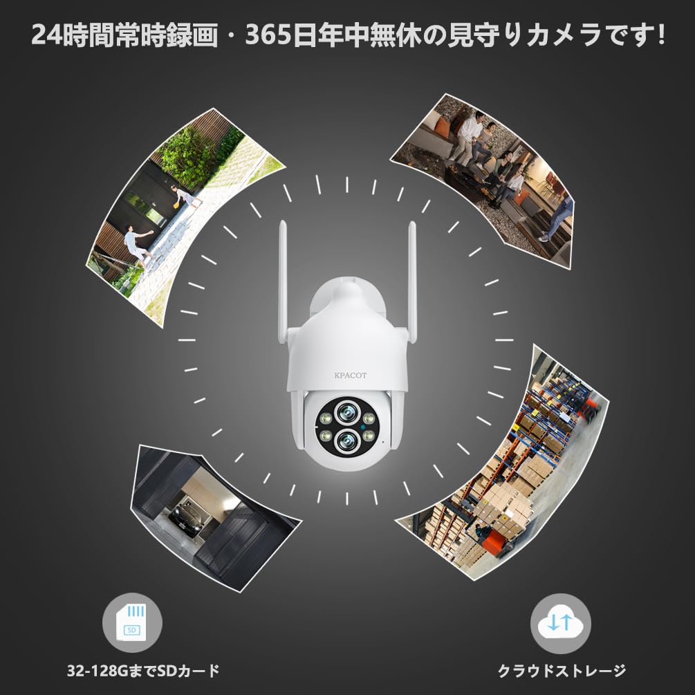 Amazon.co.jp: 【2眼式レンズ・10倍デジタルズームズーム】 防犯カメラ 