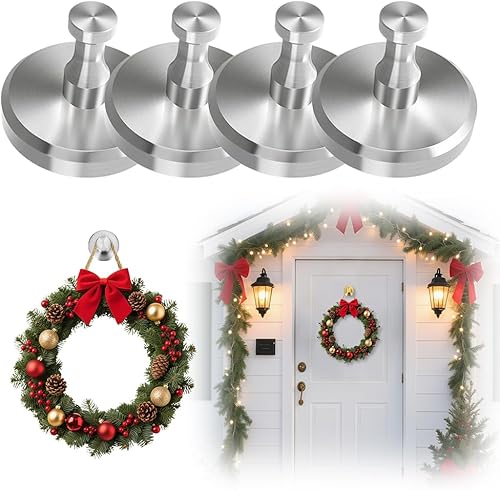 Miniatura 12 de 2026 Nuevos Ganchos de Ventosa de Navidad para Coronas en Vidrio, Actualización Sin Taladro para Ducha, Gancho para Corona en Puerta Principal,