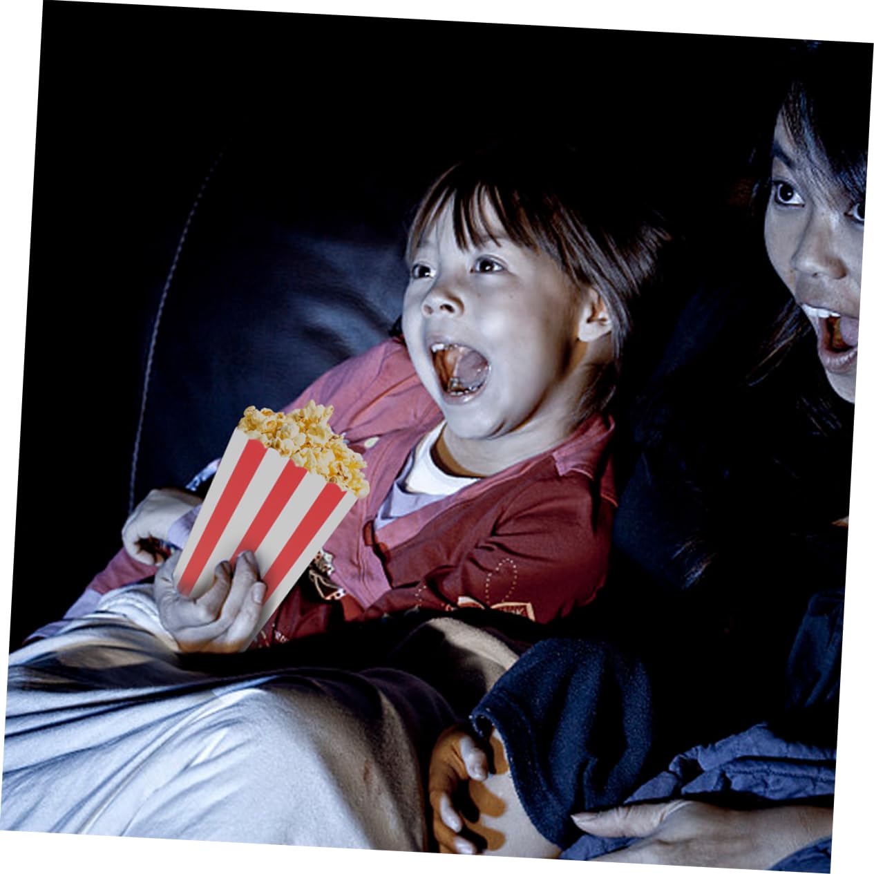 SKISUNO 50stücke Popcorn Becher Aus Papier Gestreifte Snackboxen Für Partys Kino Und Veranstaltungen Tragbare Popcornbehälter Für Süßigkeiten Und Snacks