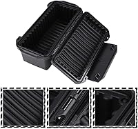 Vista 6 de Estuche hermético para exteriores, a prueba de golpes, antipresión, para supervivencia, impermeable, caja de transporte, caja sellada, caja