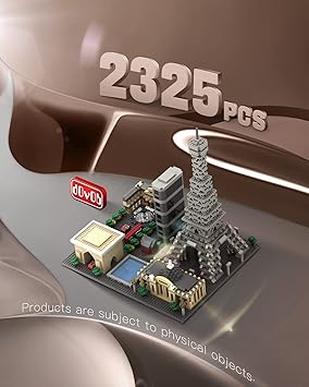 dOvOb Architecture Paris Skyline Micro Mini Blocks Building Set, 2324 Pieces Bricks,3D Puzzle Collection Model Kit, Office Home Decor as Gift for Adults or Kids