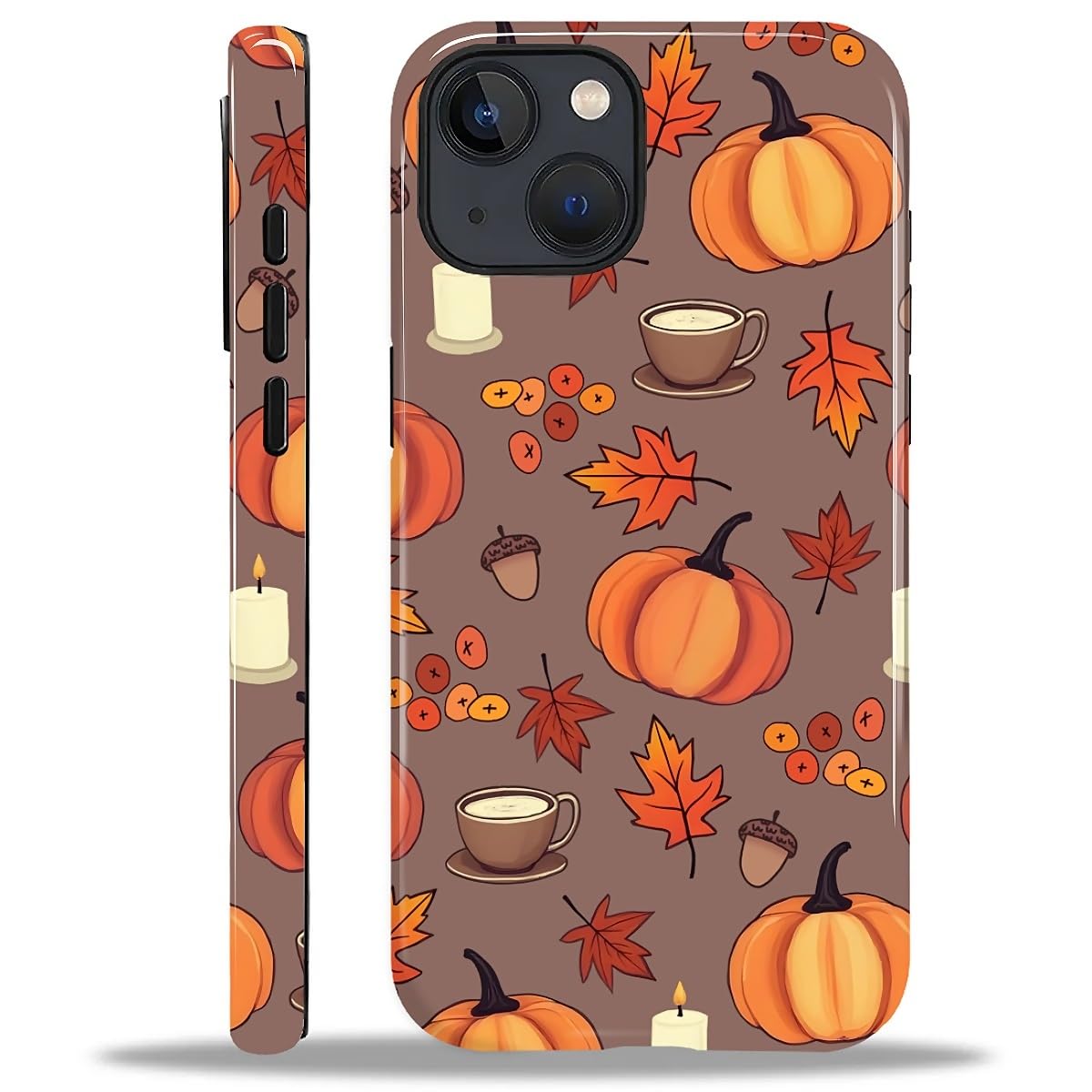 for iPhone 14/13 Case for Women Girl Men Boy, Compatible with MagSafe, Shockproof Soft Silicone & Hard PC Shell Protective Case for iPhone 14/13 - Pumpkin Halloween Fall Pumpkin Halloween Fall IPhone 14/13