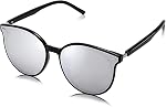 SOJOS Lunettes de soleil classiques rondes pour femmes hommes rétro Vintage grand cadre en plastique BLOSSOM