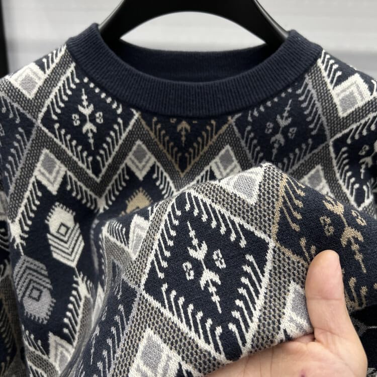 Autumn and Winter Sweater Men's Korean Style Round Neck Knitted Sweater Men's Leisure Sweater3