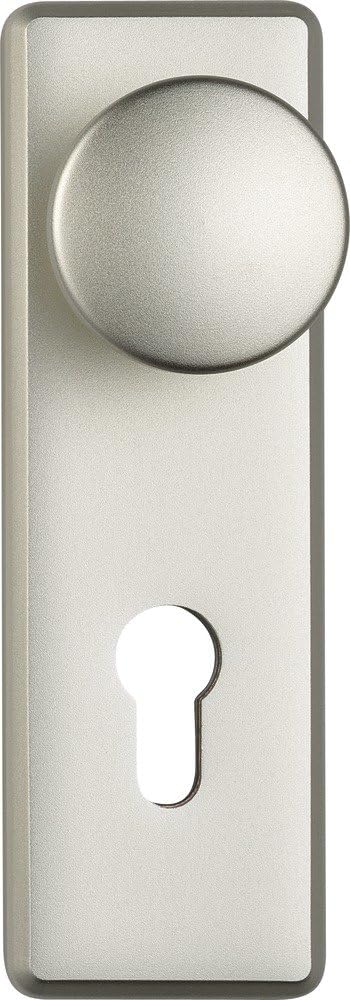 ABUS Tür-Schutzbeschlag KKT512 F1 aluminium mit beidseitigem Drücker eckig 26438