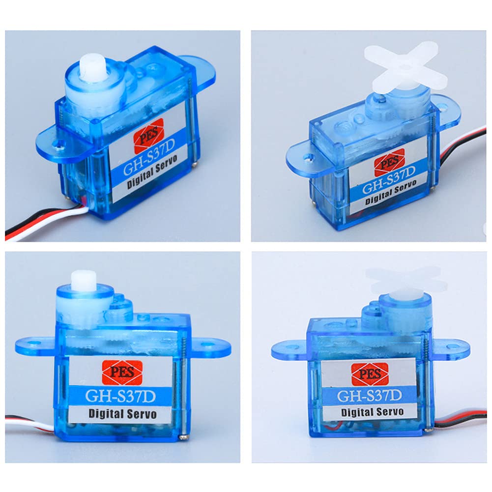 6 unidades de mini servo azul GH-S37D Digital Servo Micro sin núcleo para control de dirección de vuelo RC avión coche barco