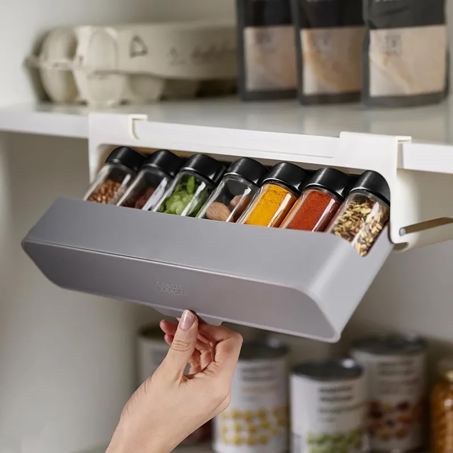 kunya Kitchen Spice Rack With Wall Mounted Hanging Spice Rack Organizer with Efficient Storage Under-Shelf Spice Rack (6 Jar Included, Plastic, Pull-Out Shelves) (B0D9Q4HZCP) Amazon Price History, Amazon Price Tracker