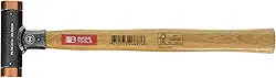 PB Swiss Tools PB-306-24CU Martelo Deadblow de face macia sem recuo de cobre e nogueira - Feito na Suíça
