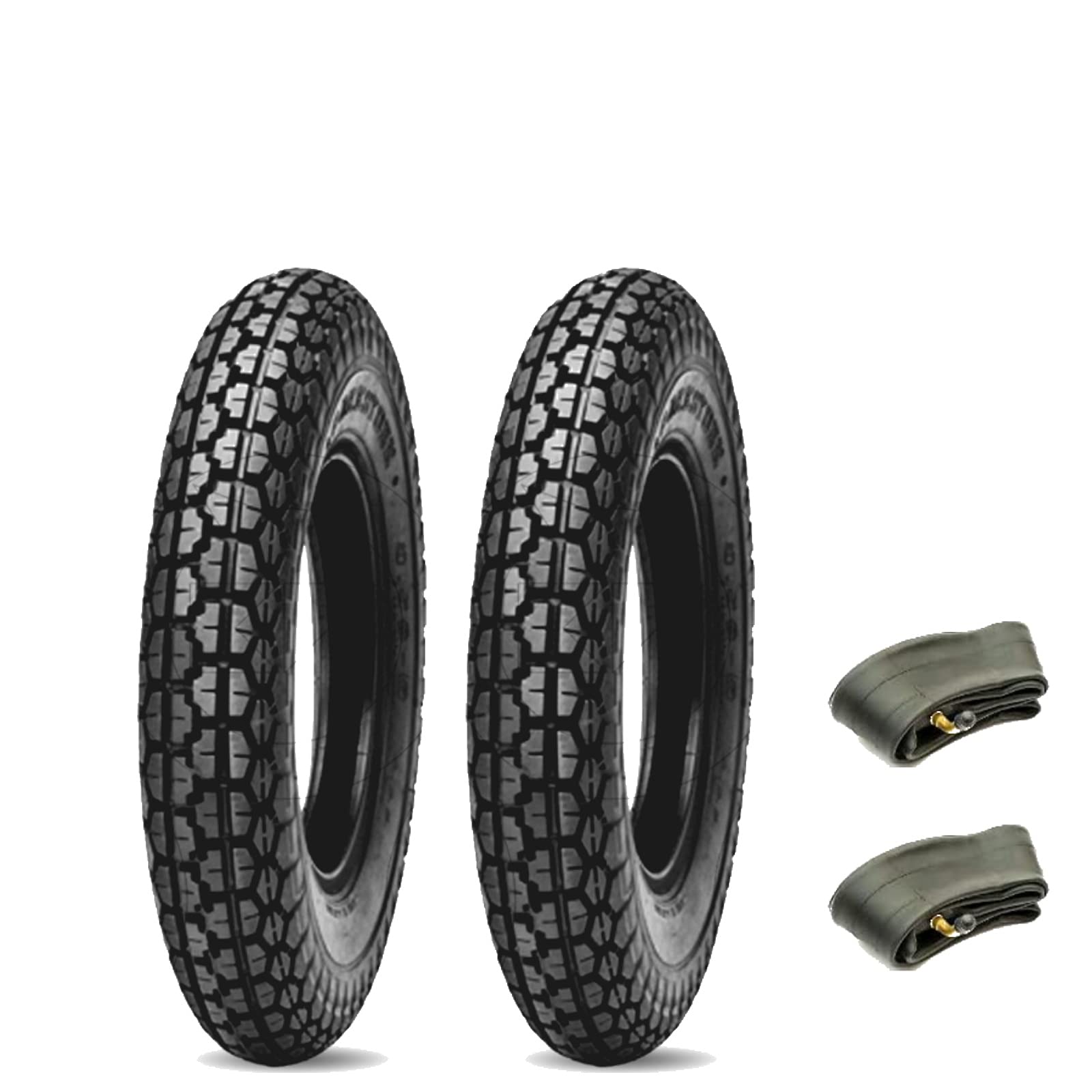 2 GOMME 3.50-8 4 P.R. + CAMERE PNEUMATICI DEESTONE COMPATIBILI CON VESPA VBB VNB VBA VNA VB1T GL 125 150