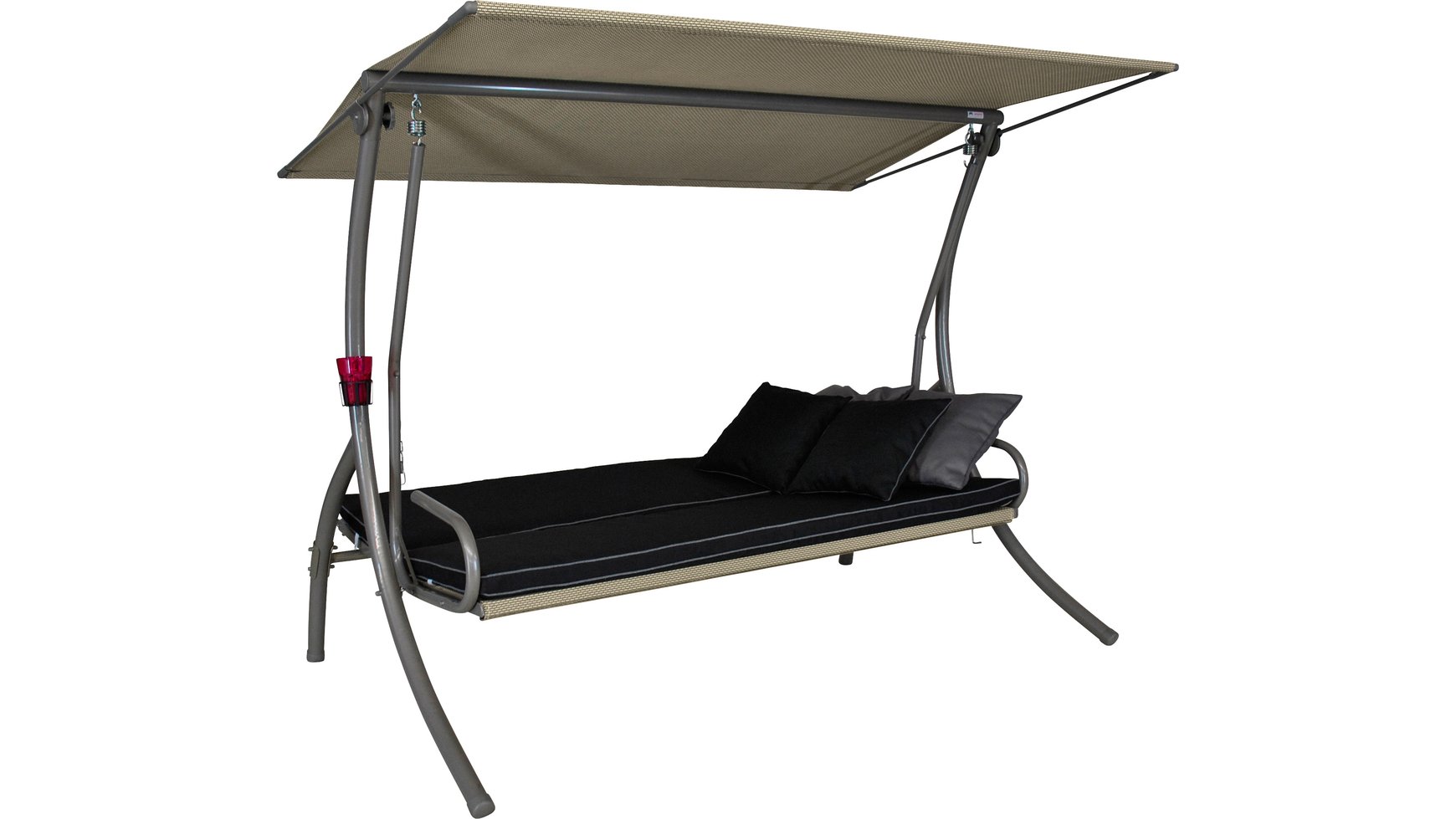 Angerer tempo libero mobili dondolo Elegance Style, 3 posti, Nero