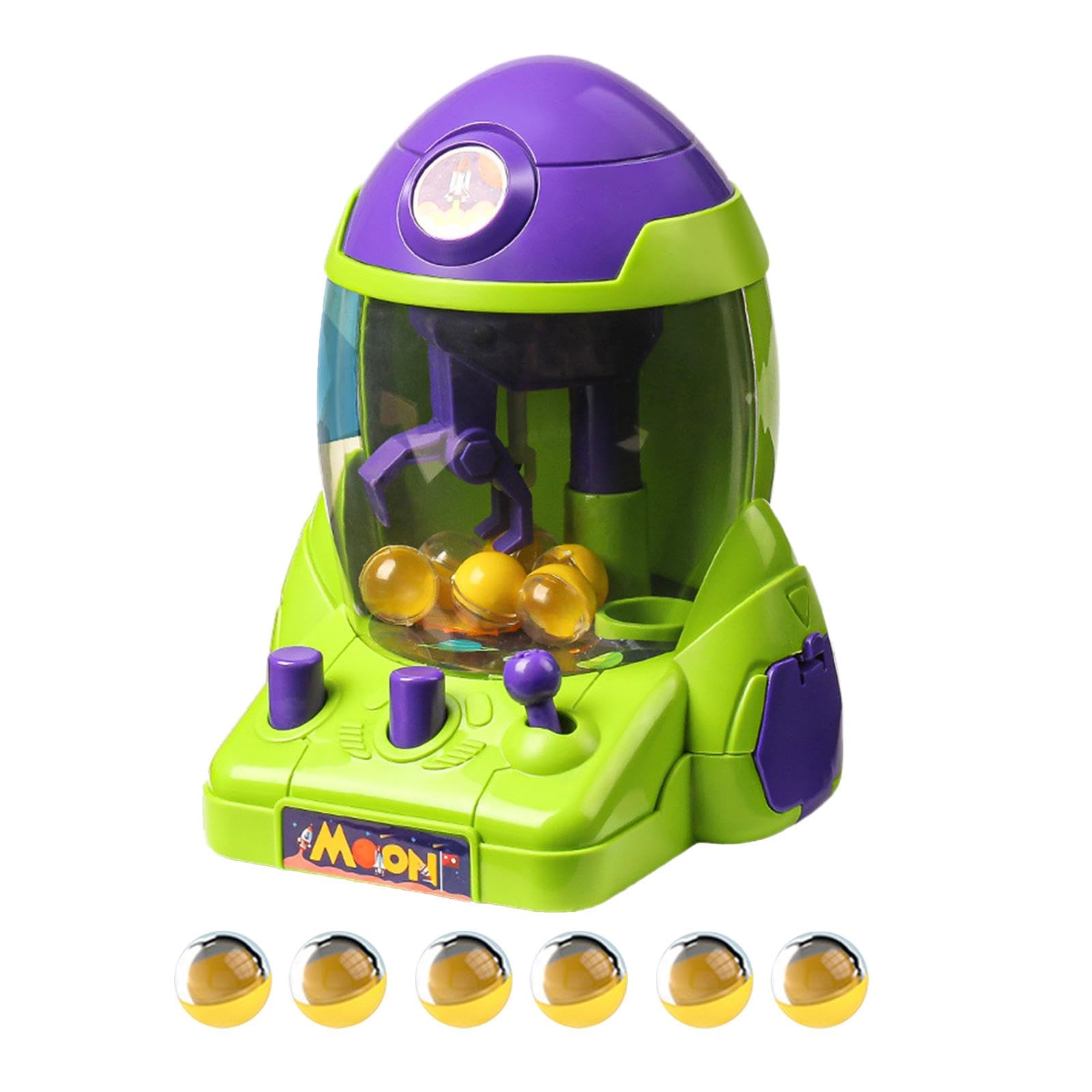 Deevoka Claw Machine Table Game Hand Crank Grab Doll Toy Claw Game Toy Control The Levers Exciting Play Prize Dispenser Vending Toy for Boys Girls, Green