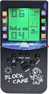 New Large Screen Brick Game Console Green Backlight Built-in 23 Multi-Mode Games Classic Nostalgia Puzzle Speed and Difficulty can be Adjusted Suitable as a Gift for Kids (Black)
