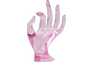 tiggell Female Mannequin Hand Jewelry Display Holder for Necklaces, Bracelets, Rings, and Watches (Pink)