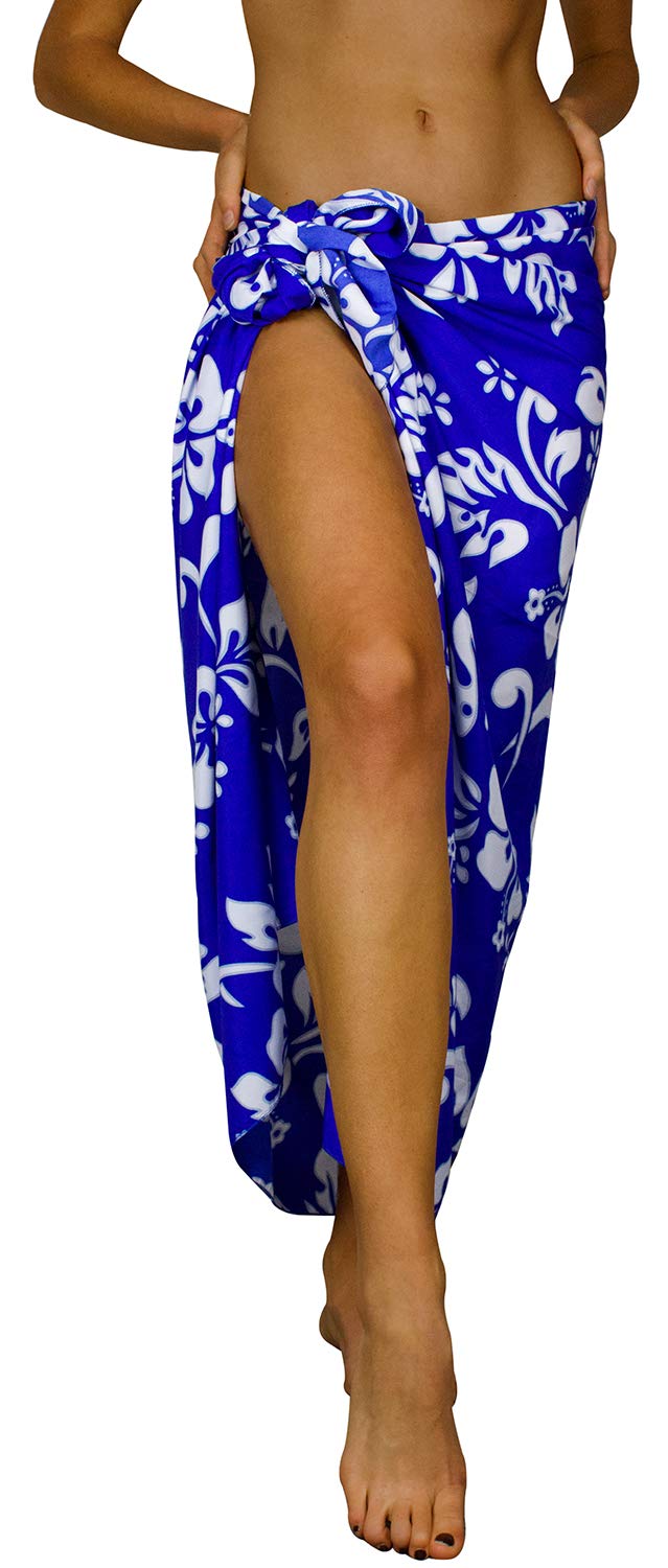 King Kameha Hawaiano Pareo Sarong Abrigo De Playa para Mujeres Funda De Bikini Casual Traje De Baño Muy Ruidoso Flores Hibisco Imprimir