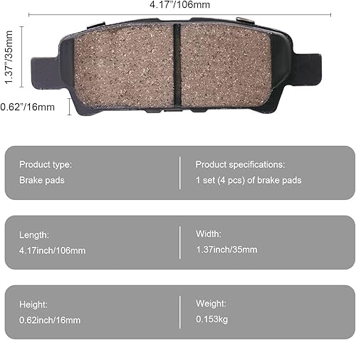 Miniatura 4 de Pastillas de freno delanteras para Hyundai Elantra, Kia ForteForte KoupForte5Soul, pastillas de freno de repuesto automotrices para freno delantero