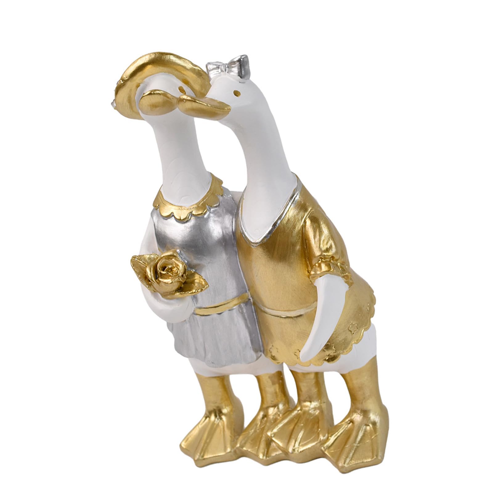 Bird Statue Home Decor Accent with Freestanding Placement, Avian Inspired Resin Display Piece for Mantel Table or Foyer Ducks Statues Animal Sculptures Ornament Ducks Figurine Bird Shelf Ornament Room