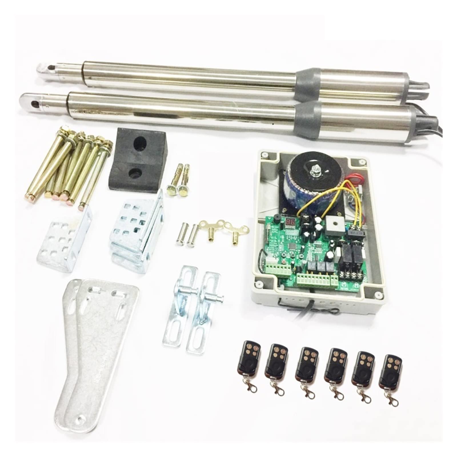 Automatic Gate Opener Kit Electric Linear Actuator 300kgs Engine Motor System Automatic Swing Gate Opener For Driveway for Dual Swing Gates,Slide Gates(Kit 3)