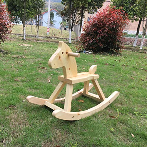 Schaukelpferd QIQIDEDIAN Festes Holz Pferdeschaukelstuhl Spielzeug Einkaufszentrum Schießen Requisiten – Bild 4