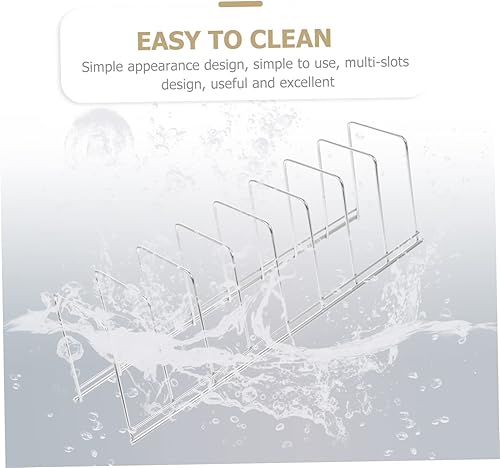 Miniatura 8 de Soporte para tapa de olla, soporte para tapa de olla, estante de almacenamiento compacto para encimera para cocina