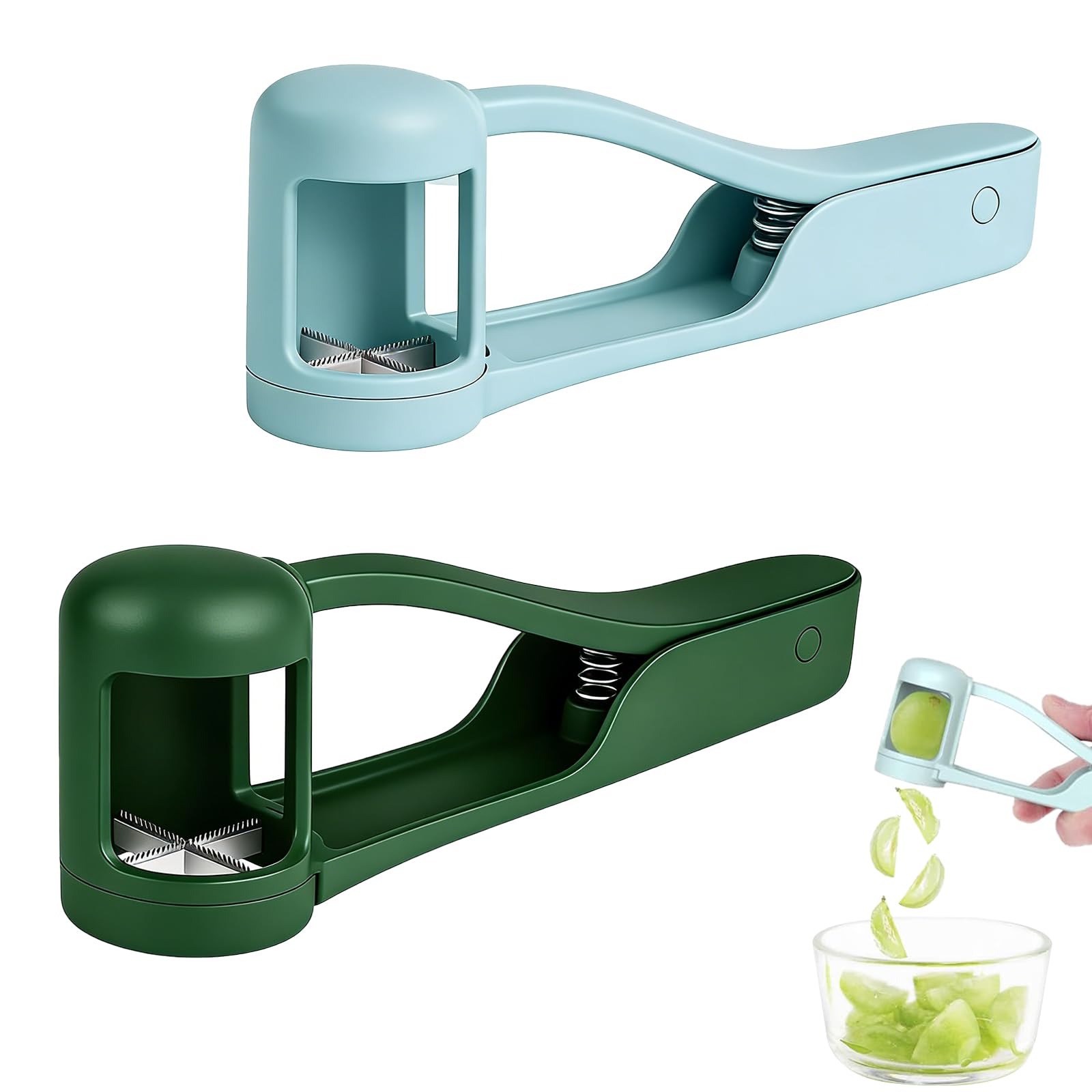 2 Pcs Grape Cutter Tool, Grape Cutter for Daily Family Blue Green