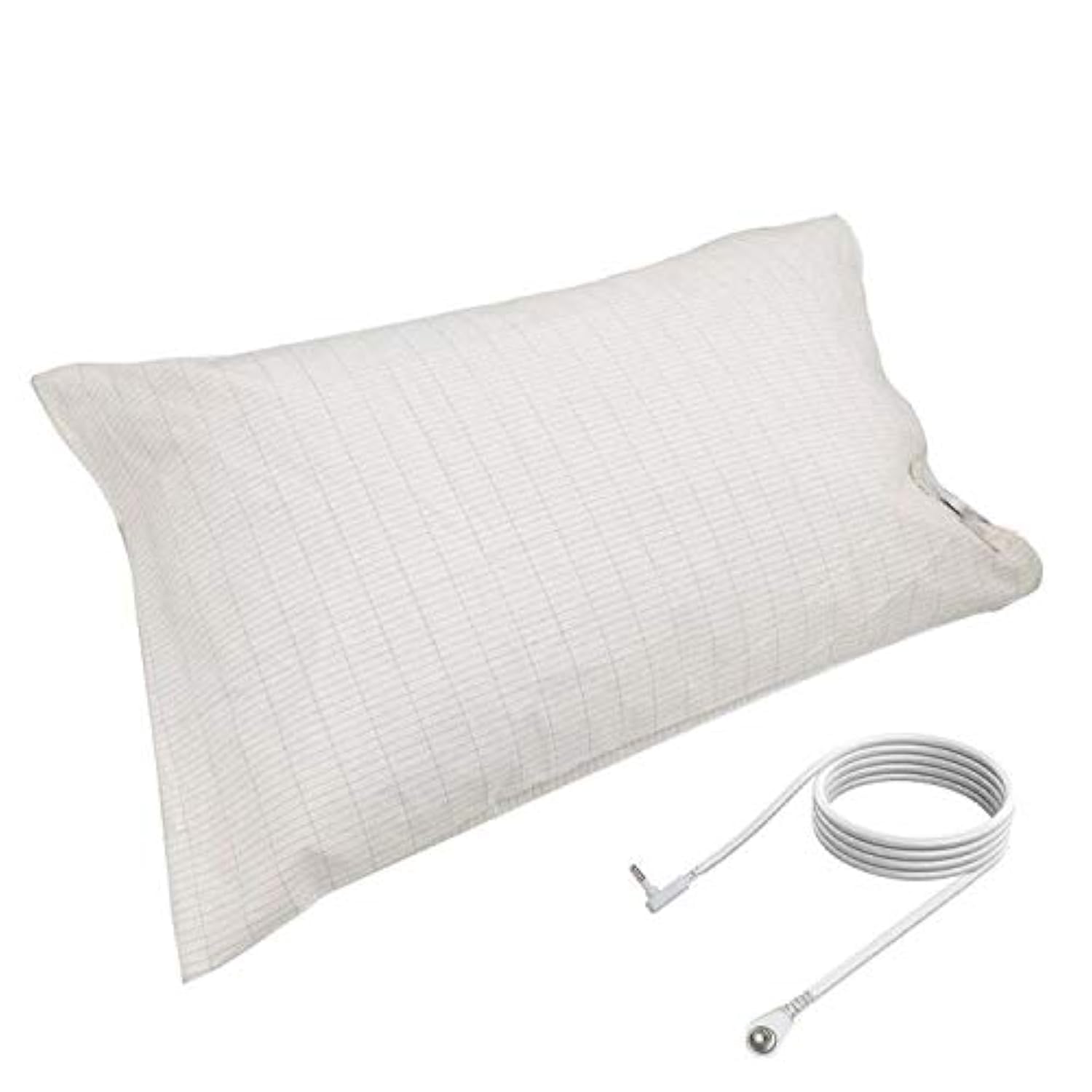 TALC Grounding Pillowcase with Ground Connection Cord,Pure Silver Fiber for Wellness Benefit Sleep and Enjoy a Healthier Life (30 x 20 inch)