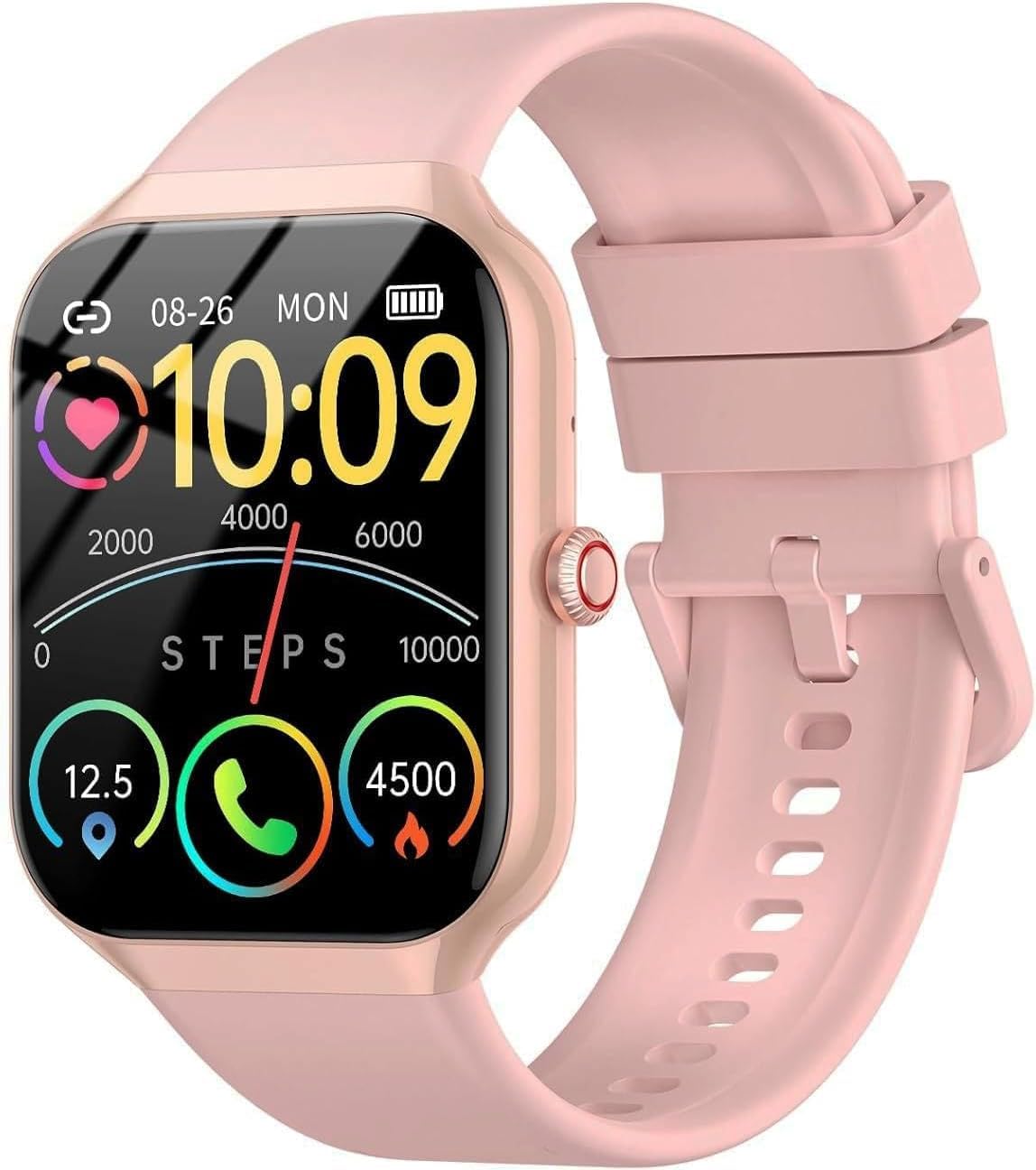 Reloj Inteligente Mujer, 1,96" HD, 100+ esferas, Llamadas Bluetooth, IP68 | Smartwatch deportivo con 100+ modos, pulsómetro, monitor de sueño, 300mAh, SpO2, avisos WhatsApp, GloryFit, música y cámara
