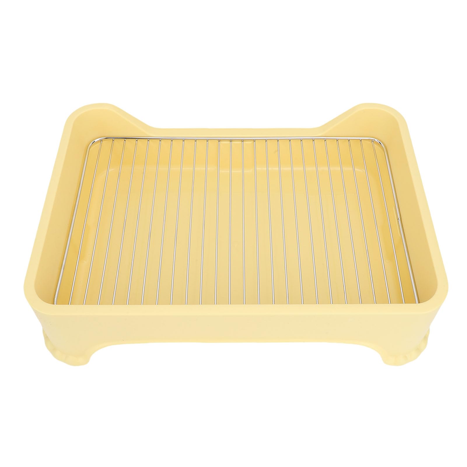 AMONIDA Uchwyt na podkładkę do Siusiu dla Psa o Stabilnej Konstrukcji dla Małych średnich Psów Siatka ze Stali Nierdzewnej 48x33cm (YELLOW)