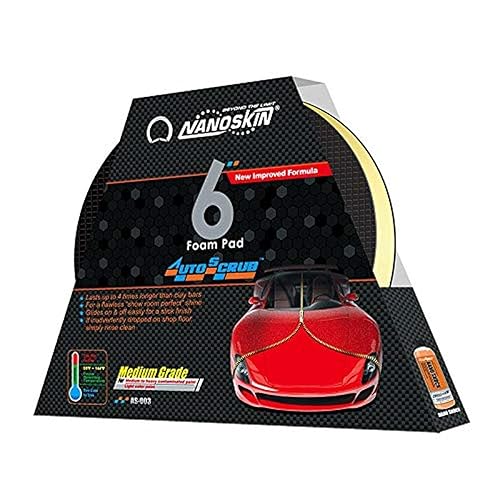 Nanoskin (AS-003) AutoScrub - Almohadilla de espuma para encerar de 6 pulgadas