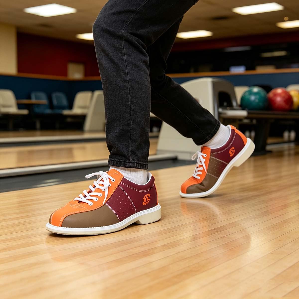 Scarpe da Bowling da Uomo Professionali con Lacci